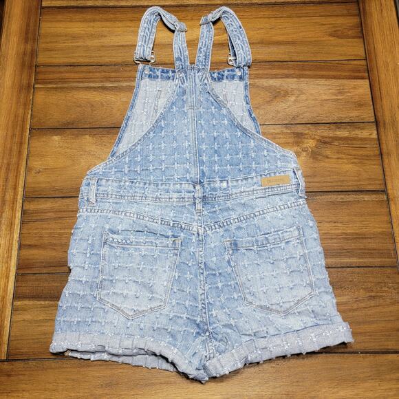Blank NYC Textured Denim Shortalls - Size 27 - Picture 4 of 9